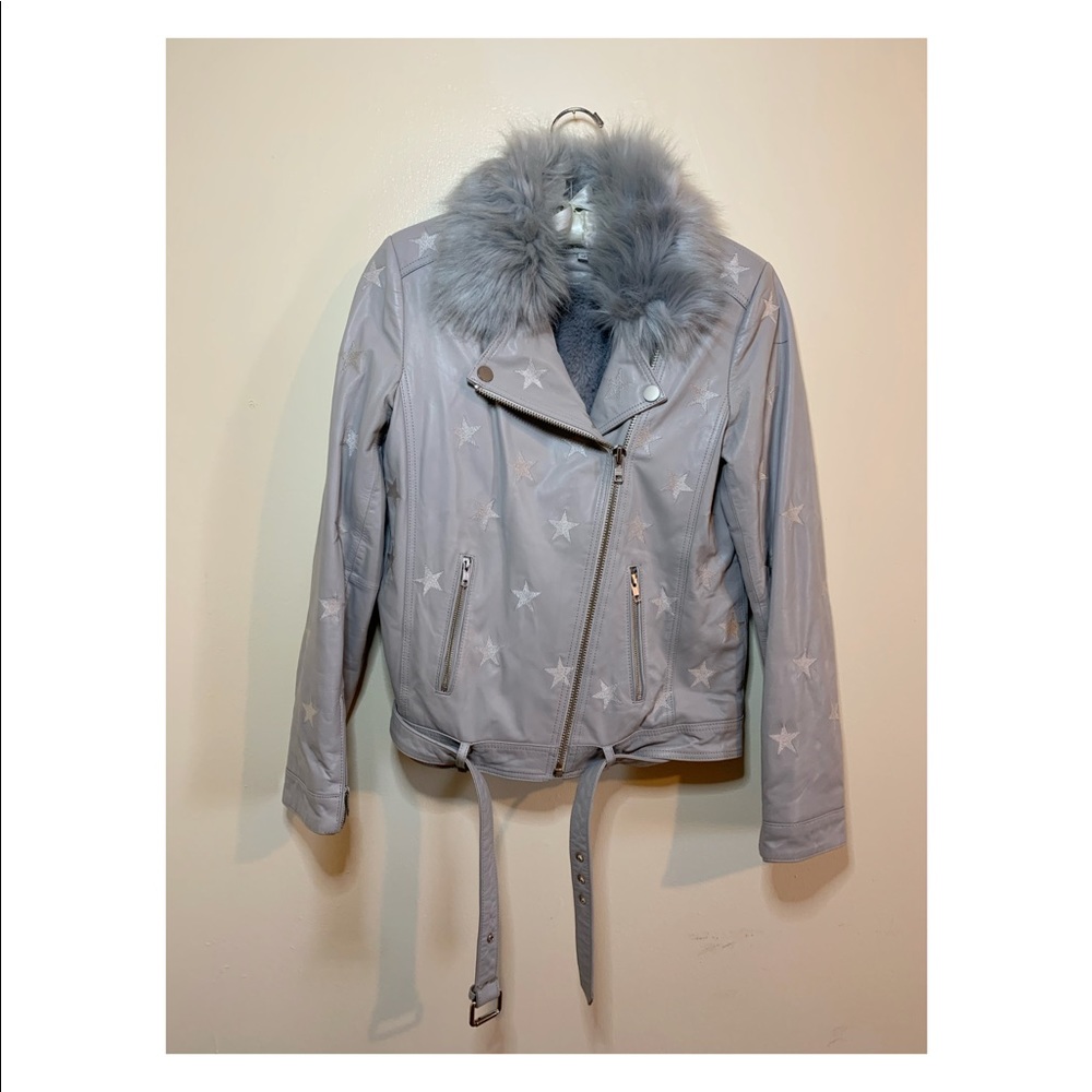 Samantha Sipos Gray Seeing Stars Leather Jacket